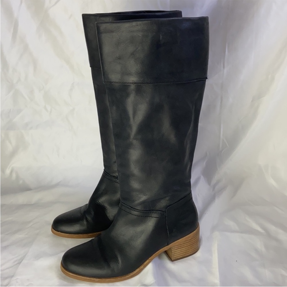 UGG CARLIN KNEE HIGH BOOTS BLACK LEATHER US SIZE 9